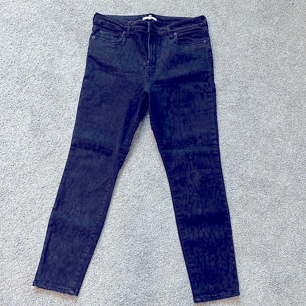 “STS Blue” Ashley High Rise Jegging Black on Black cheetah print Size 32 NWOT